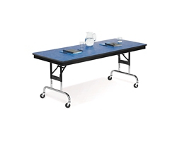 Height Adjustable Mobile Folding Table 30 Wx96 D