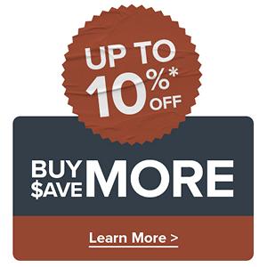 up tp 10% off on select items Buy More Save More