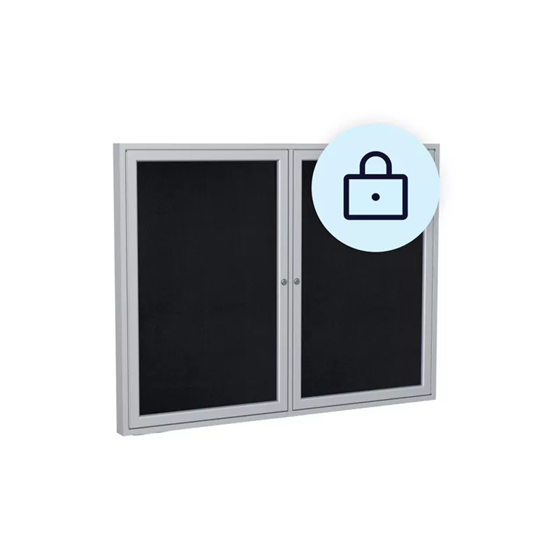 Boards and displays with locking functionality.