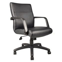 Cooper Mid-Back Adjustable Conference Chair in Bonded Leather