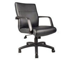 Cooper Mid-Back Adjustable Conference Chair in Bonded Leather