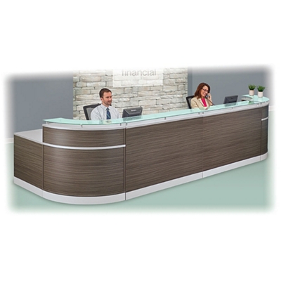 Esquire glass deals top reception desk