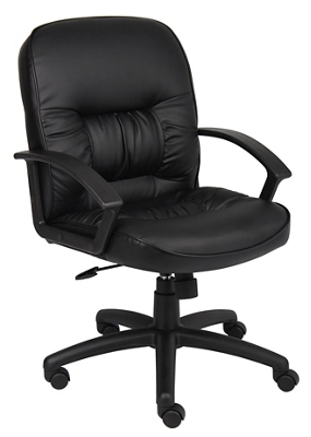 Executive Seating Mid-Back Adjustable Computer Chair in Bonded Leather