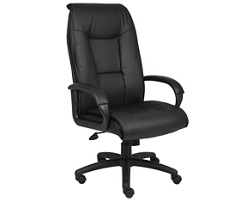 High Back Leather Chair with Headrest