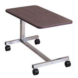 Low Height Overbed Table with H-Base