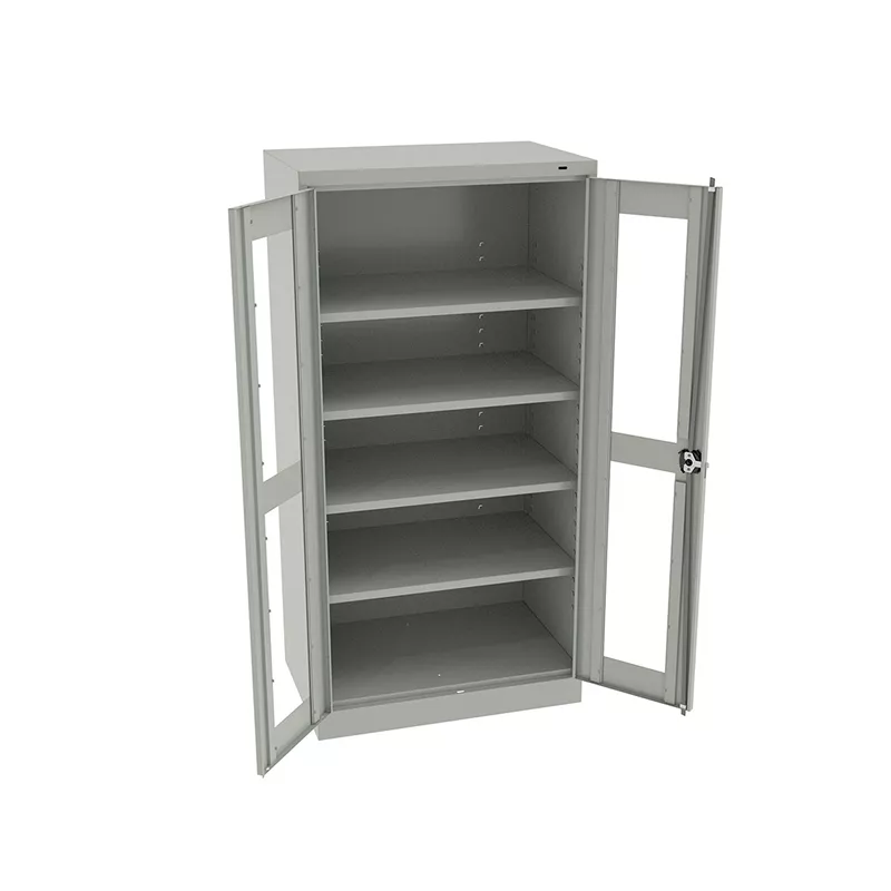 Storage cabinets with four or more shelves for office.