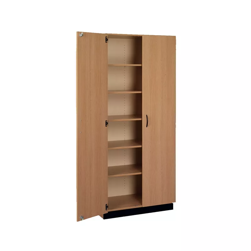 Storage cabinets with adjustable shelves for office.