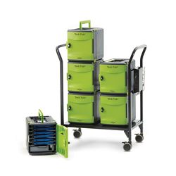 Tech Tub2 Cart with Storage and Charging Tubs for 32 Devices
