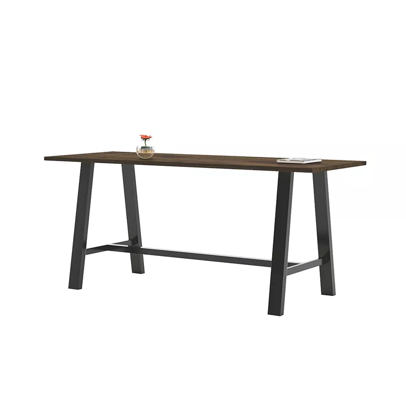 Standing height conference tables.