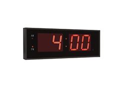 Digital LED Clock with 8" Red Numerals - 40"W
