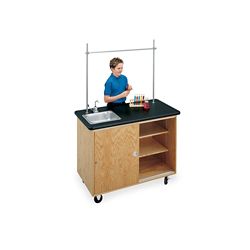 Mobile Biology Lab Demonstration Table with Sink