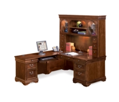 Pont Lafayette L-Shaped Desk with Left Return and Hutch