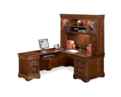 Pont Lafayette L-Shaped Desk with Left Return and Hutch