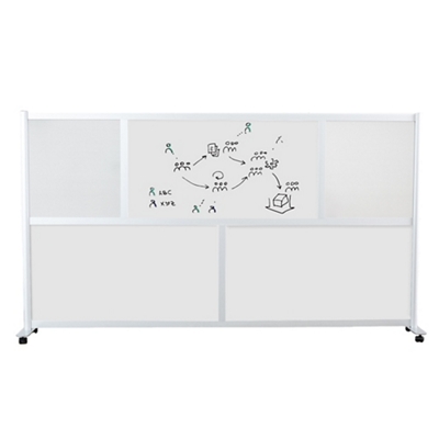 Framewall Dry Erase Mobile Divider Wall - 8'W x 4' H