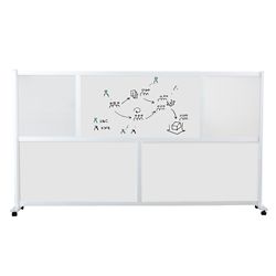 Framewall Dry Erase Mobile Divider Wall - 8'W x 4' H