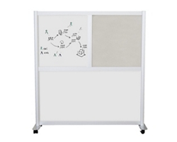 Framewall Dry Erase Mobile Divider Wall - 4'W x 4' H