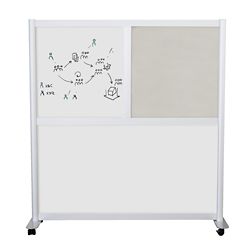 Framewall Dry Erase Mobile Divider Wall - 4'W x 4' H