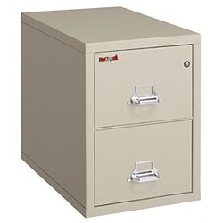 Two Drawer Fireproof Legal Size Vertical File - 25"D