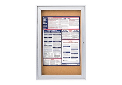 Indoor Satin Aluminum Bulletin Board 30"x36"