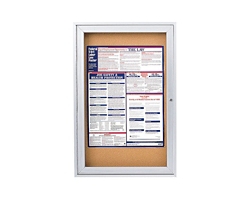 Indoor Satin Aluminum Bulletin Board 30"x36"