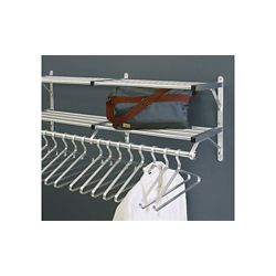 72" Wall Mounted Coat Rack with Two Shelves