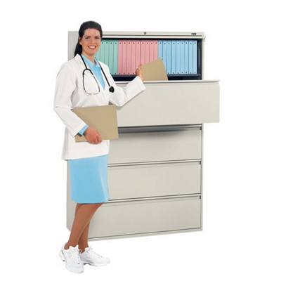 42" Wide Four-Drawer Lateral File