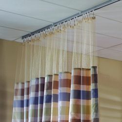 Striped Print Privacy Curtain - 66"W x 74"H