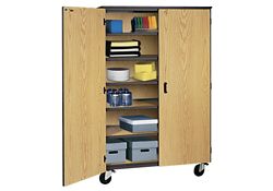 Teacher Storage Cabinet on Wheels - 48"W