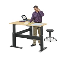 Stature Adjustable Height Corner L-Desk - 60"W x 60"D