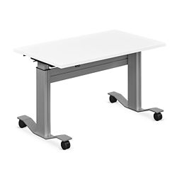 Adjustable Height Flip Top Whiteboard Table - 48"W