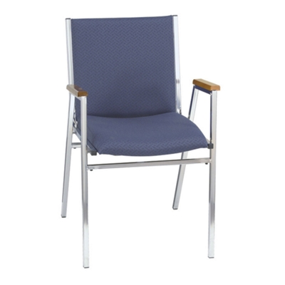 Designer Fabric Chrome Stack Chair with 2" Seat