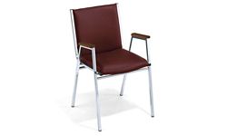 Stack Chair with 2" Vinyl Seat and Arms - 225 lb capacity