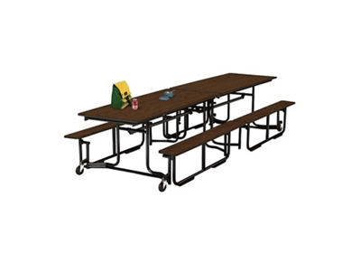 Uniframe Cafeteria Table with Bench Seating - 8'