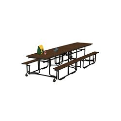 Uniframe Cafeteria Table with Bench Seating - 8'
