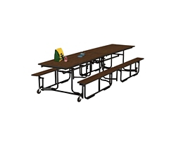 Uniframe Cafeteria Table with Bench Seating - 8'
