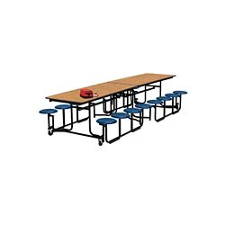 Uniframe Cafeteria Table with 16 Stools Black Frame - 12'