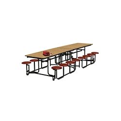 Uniframe Cafeteria Table Set with 12 Stools -  12'