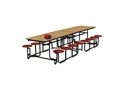 Uniframe Cafeteria Table Set with 8 Stools - 8'