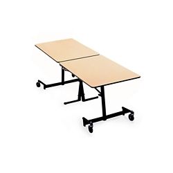 Uniframe Rectangular Folding Cafeteria Table w/ Black Frame - 120"W x 30"D