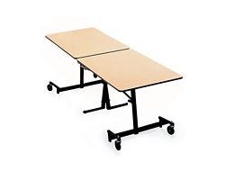 Uniframe Rectangular Folding Cafeteria Table w/ Black Frame - 96"W x30"D