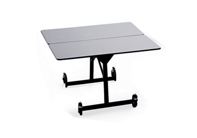 Uniframe Square Mobile Folding Table w/ Chrome Frame- 48"W x 48"D