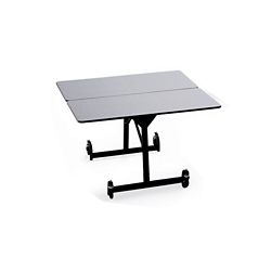 Uniframe Square Mobile Folding Table w/ Black Frame - 48"W x 48"D