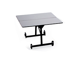 Uniframe Square Mobile Folding Table w/ Black Frame - 48"W x 48"D