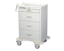 4 Drawer Medication Cart with Key Lock