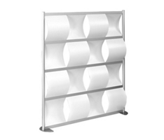 Wave Panel Wall Mobile Partition - 100"W