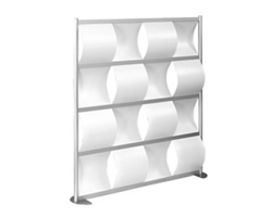 Wave Panel Wall Mobile Partition - 52"W