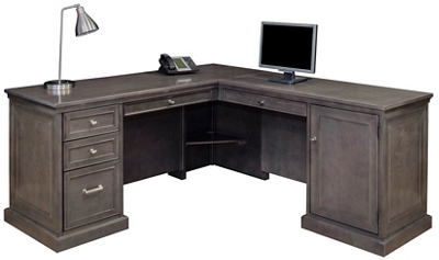 Small L shape Office Desk with side return