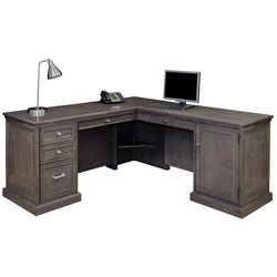 Statesman Compact L-Shaped Desk with Right Return - 65"Wx72"Dx30"H