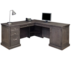 Statesman Compact L-Shaped Desk with Right Return - 65"Wx72"Dx30"H