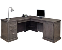 Statesman Compact L-Shaped Desk with Right Return - 65"Wx72"Dx30"H
